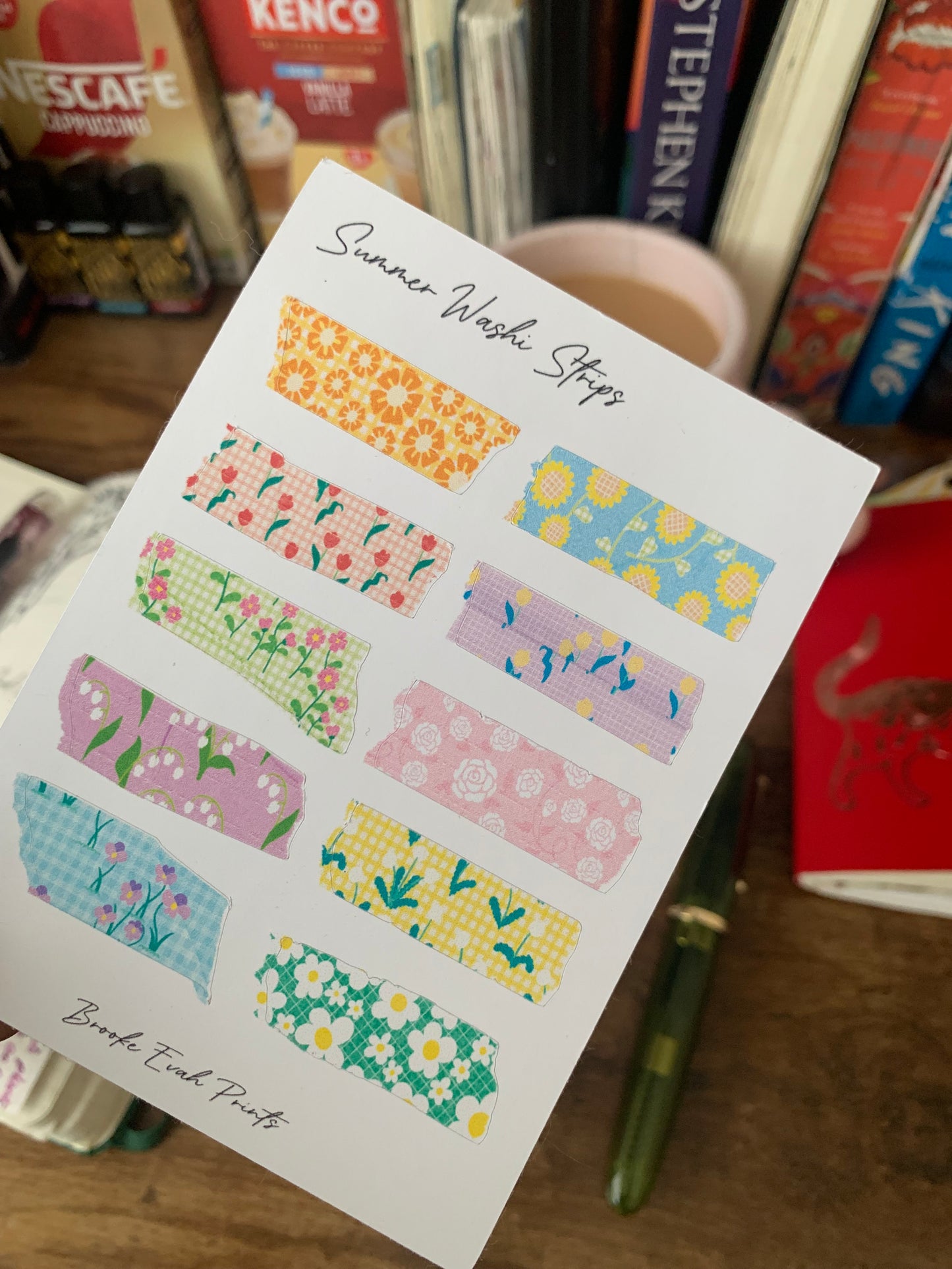 Summer Washi Strips - Bullet Journal Stickers - Washi Tape Planner Stickers