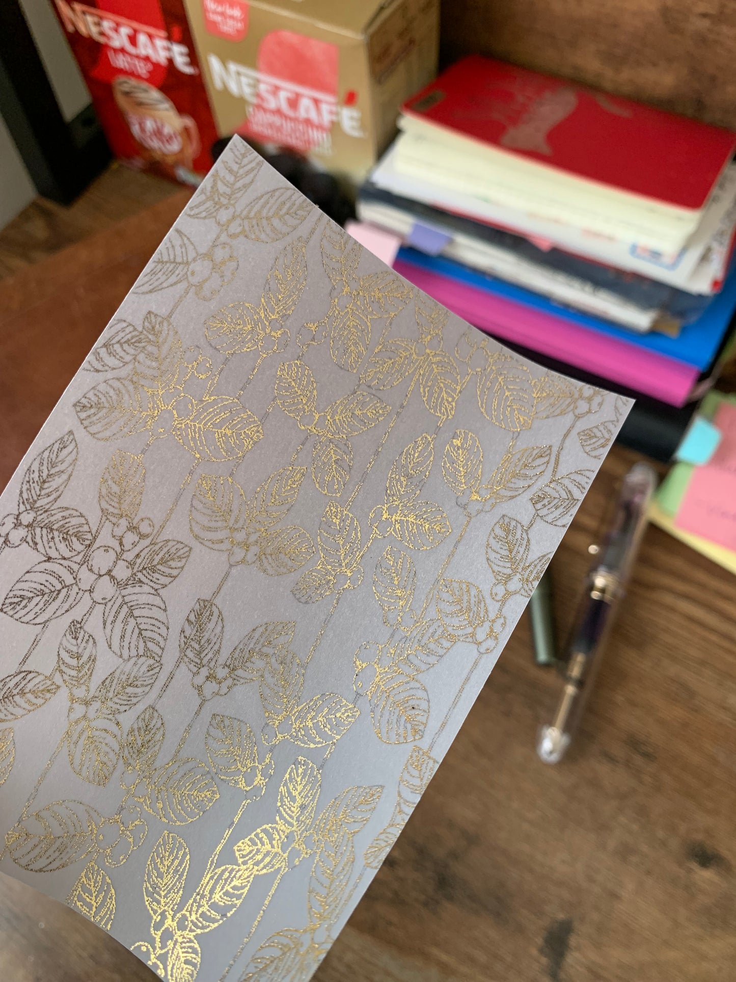 Gold Foiled Delicate Wildflower - Vellum X Acetate Planner Dashboard - Rustic