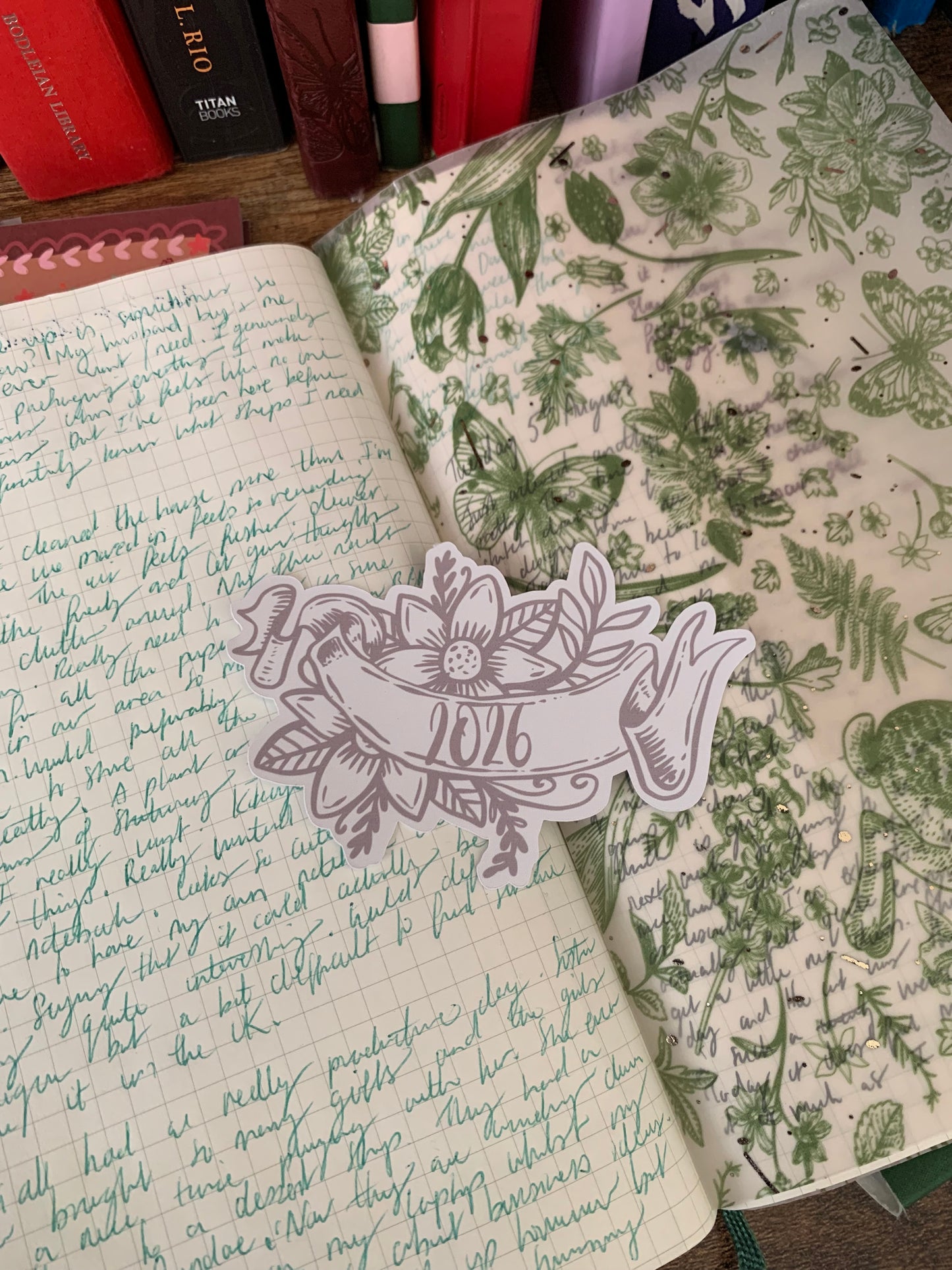 2026 Floral Hand Drawn Sticker Flake -Matte Sticker