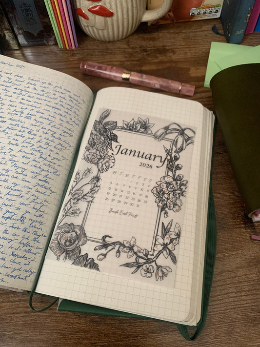 FREE download January 2026 Calendar Card