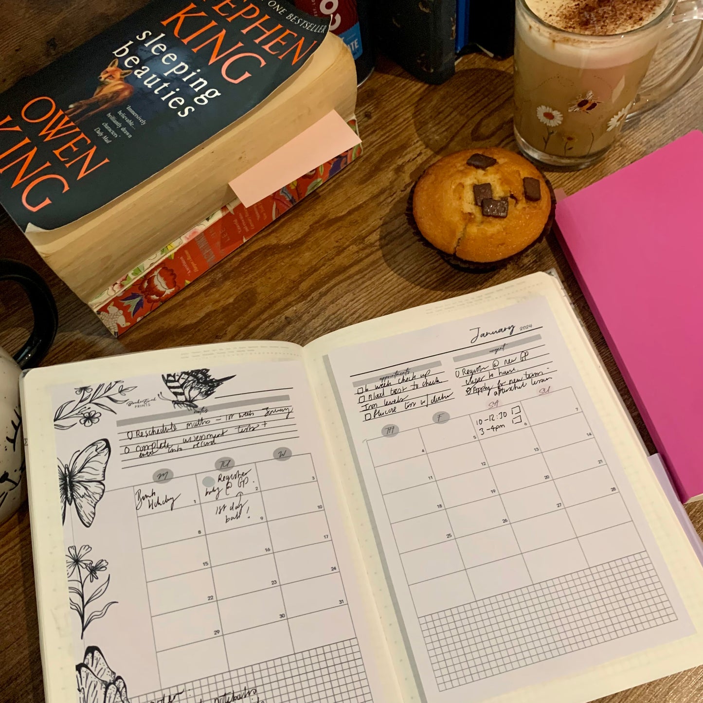 January 2024 Monthly Calendar MO2P - A5, B6 and A6 Size * PRINTABLE *