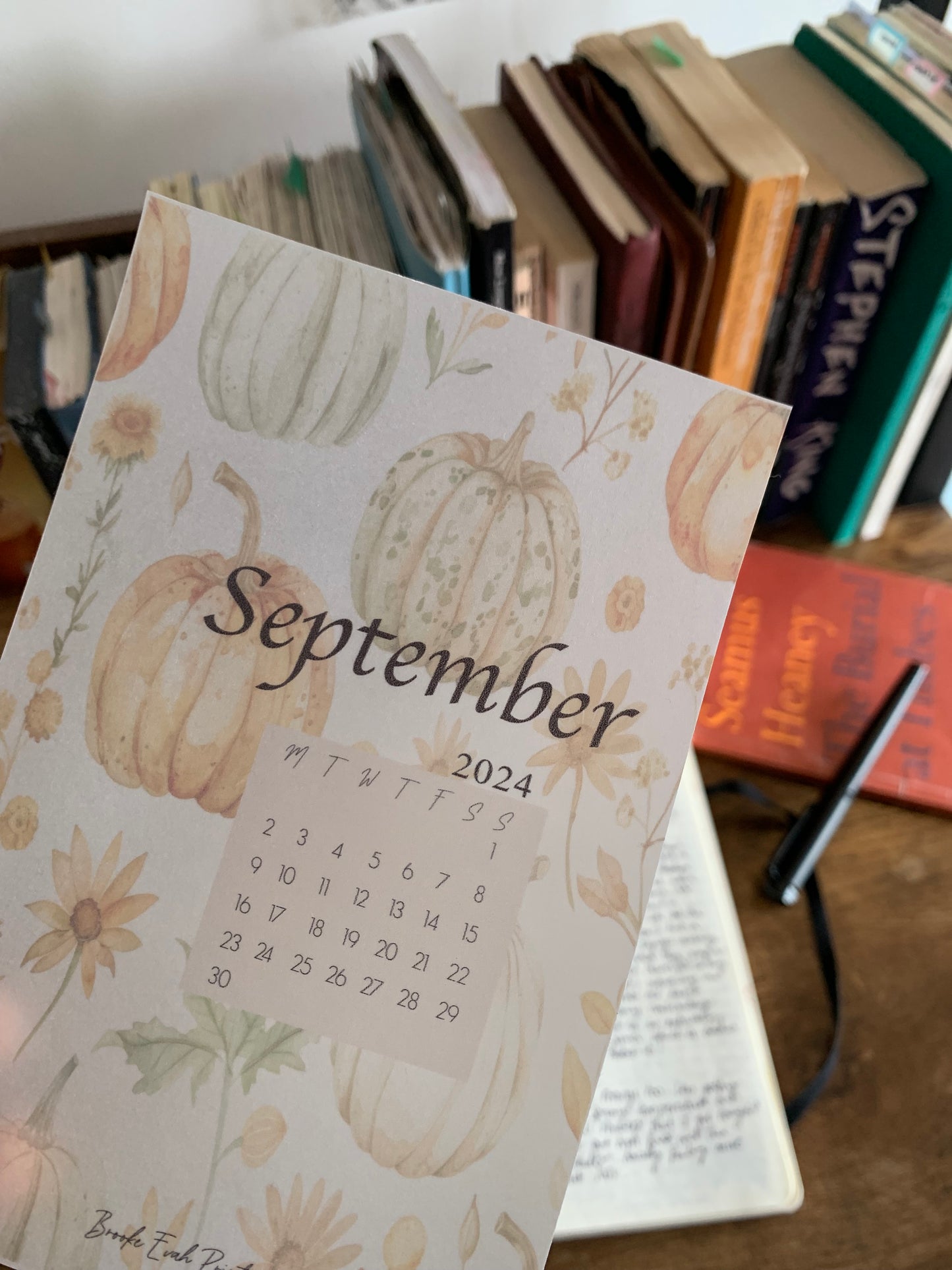 FREE download September 2024 Calendar Card