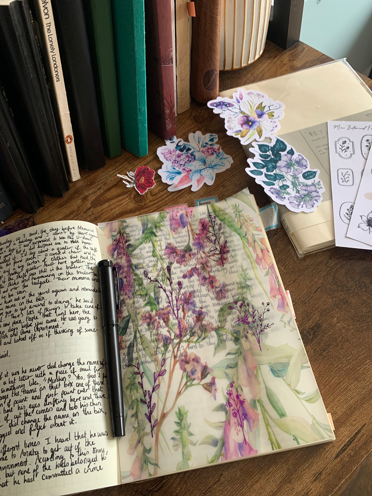 Purple foiled floral watercolor Vellum Planner Dashboards - Willow’s Dream