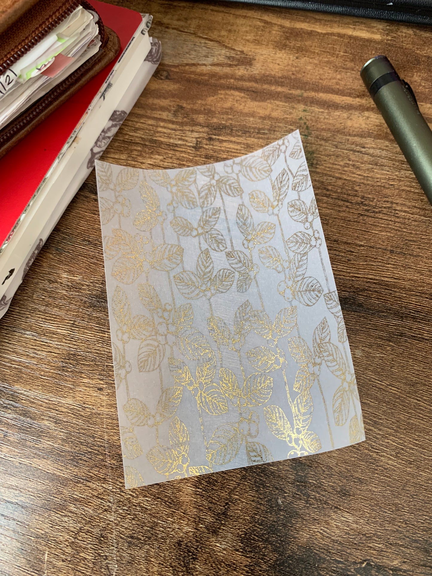 Gold Foiled Delicate Wildflower - Vellum X Acetate Planner Dashboard - Rustic