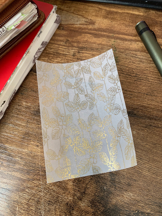Gold Foiled Delicate Wildflower - Vellum X Acetate Planner Dashboard - Rustic