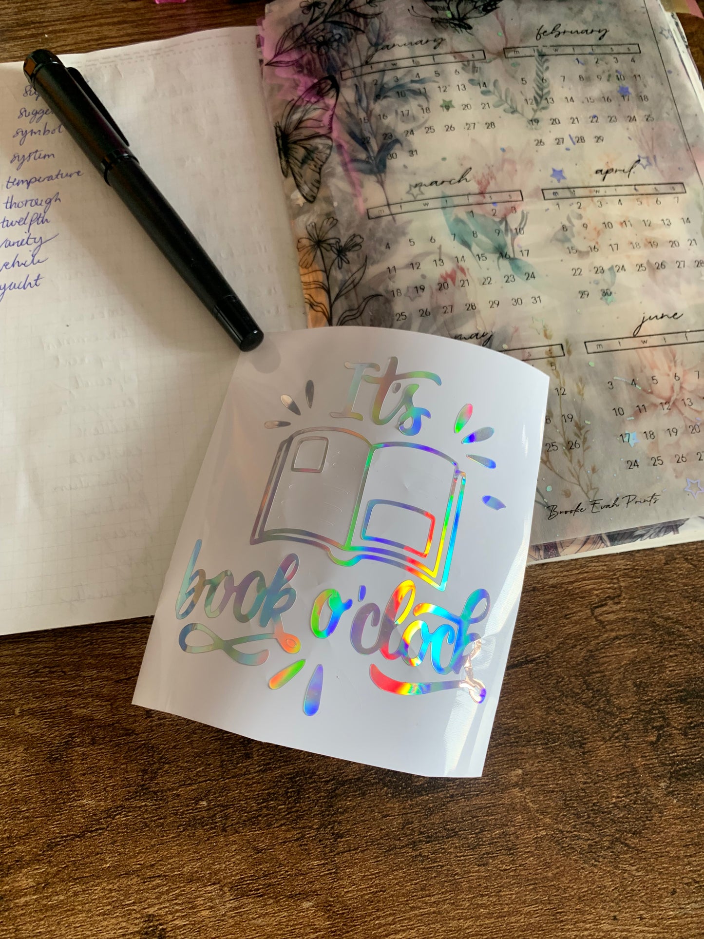 It’s Book O’clock Vinyl decal Sticker