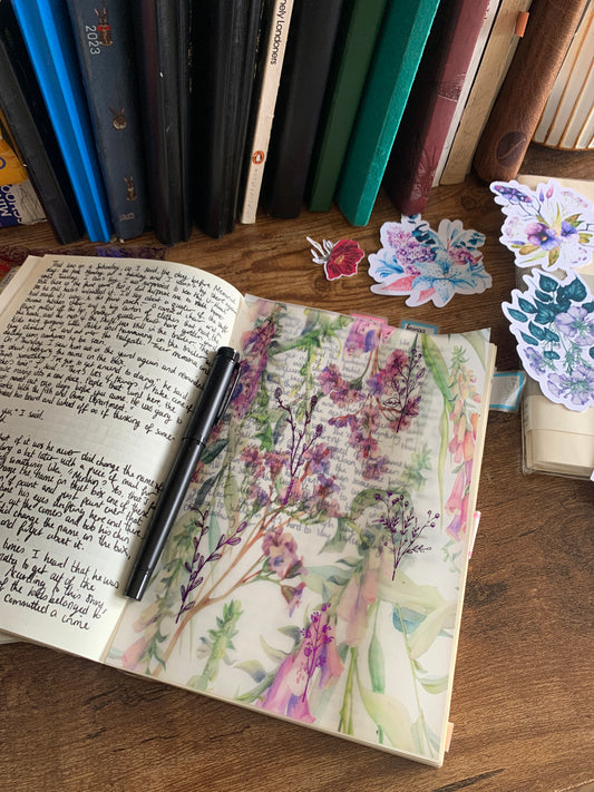 Purple foiled floral watercolor Vellum Planner Dashboards - Willow’s Dream