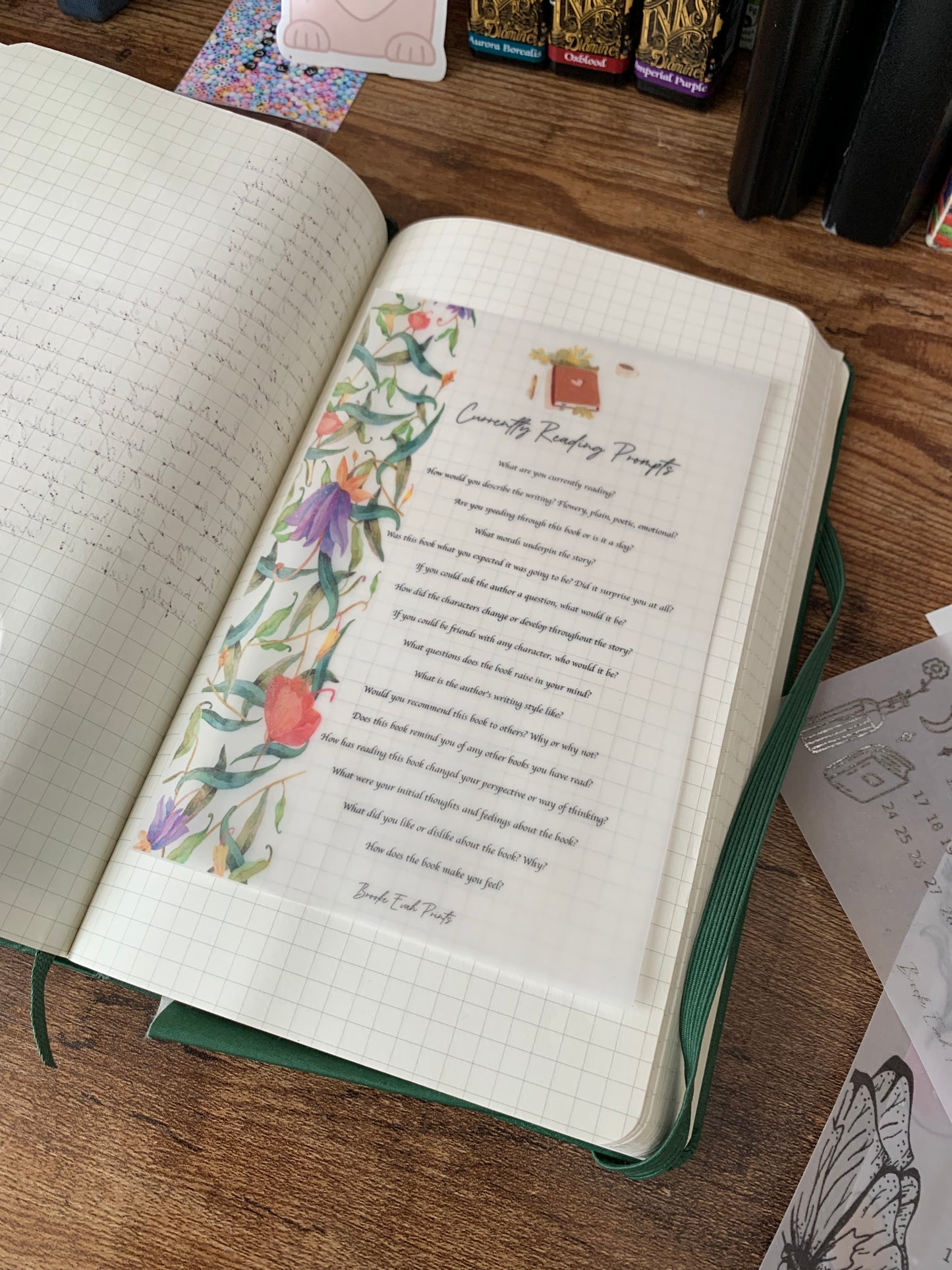 Currently Reading Journal Prompts - Writing Prompts - FREE download