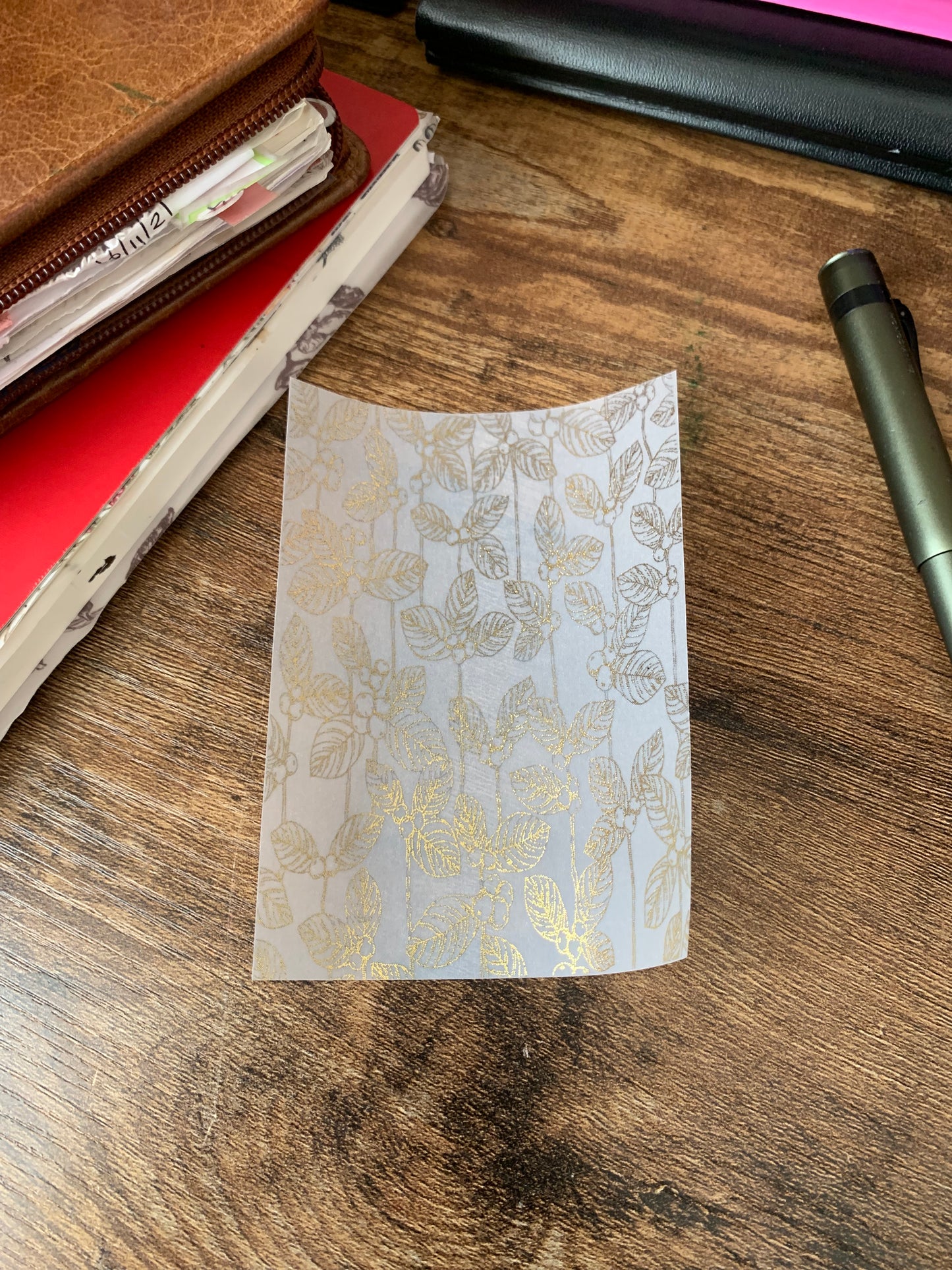 Gold Foiled Delicate Wildflower - Vellum X Acetate Planner Dashboard - Rustic