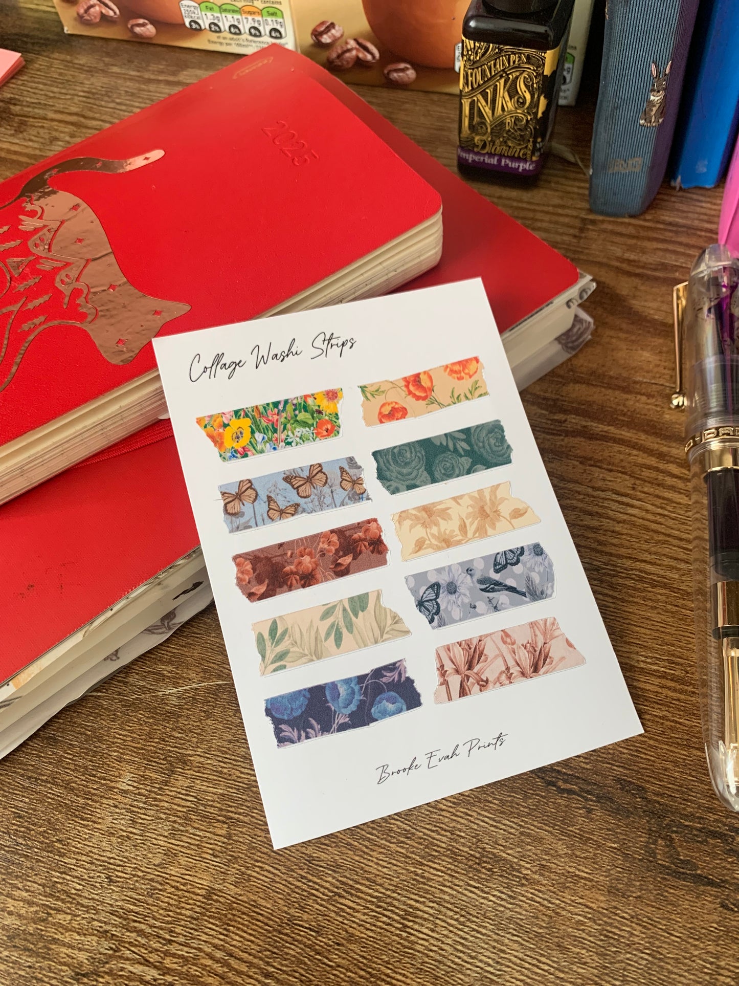 Collage Washi Strips - Bullet Journal Stickers - Washi Tape Planner Stickers