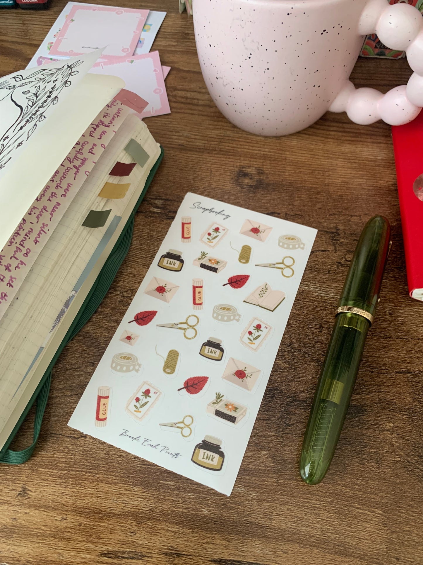 Planner Stickers • Hand drawn Journal Stickers - Journal Clear Stickers - Scrapbooking