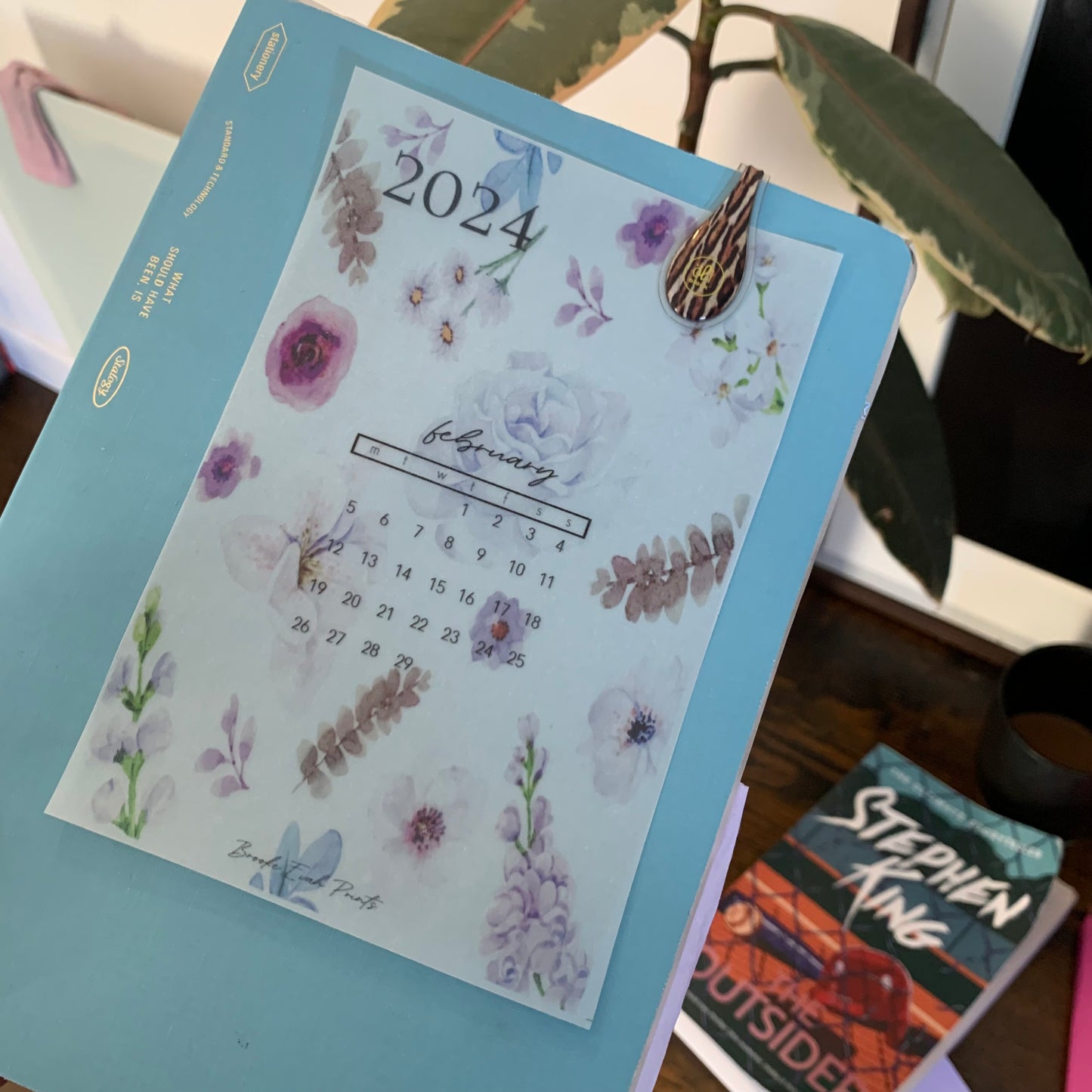 FREE download February 2024 Calendar Card - A6 SIZE
