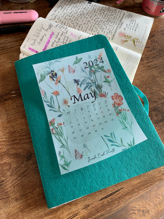 FREE download MAY 2024 Calendar Card
