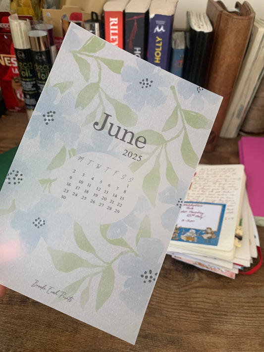 FREE download June 2025 Calendar Card