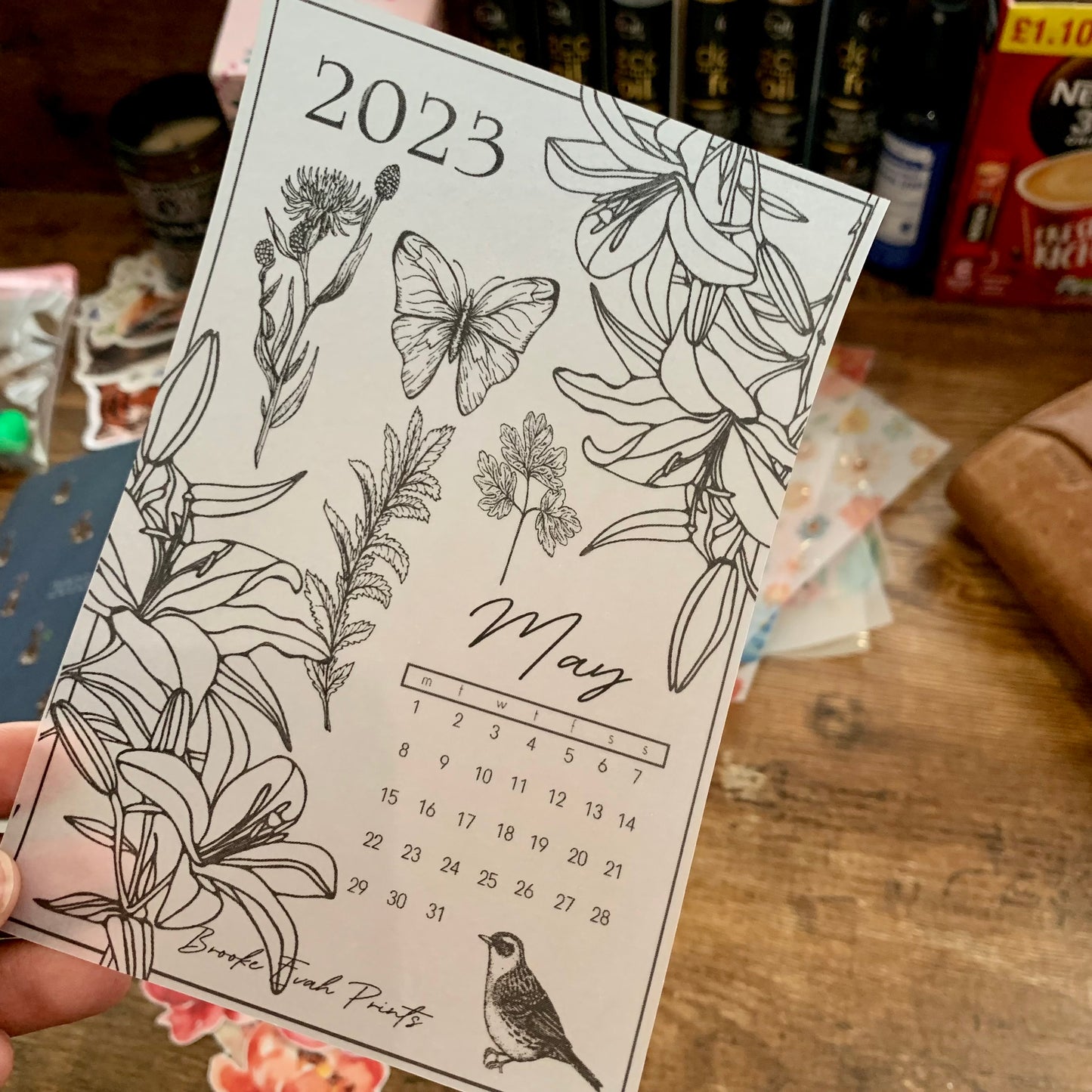 FREE download May 2023 Calendar Card - A6 SIZE