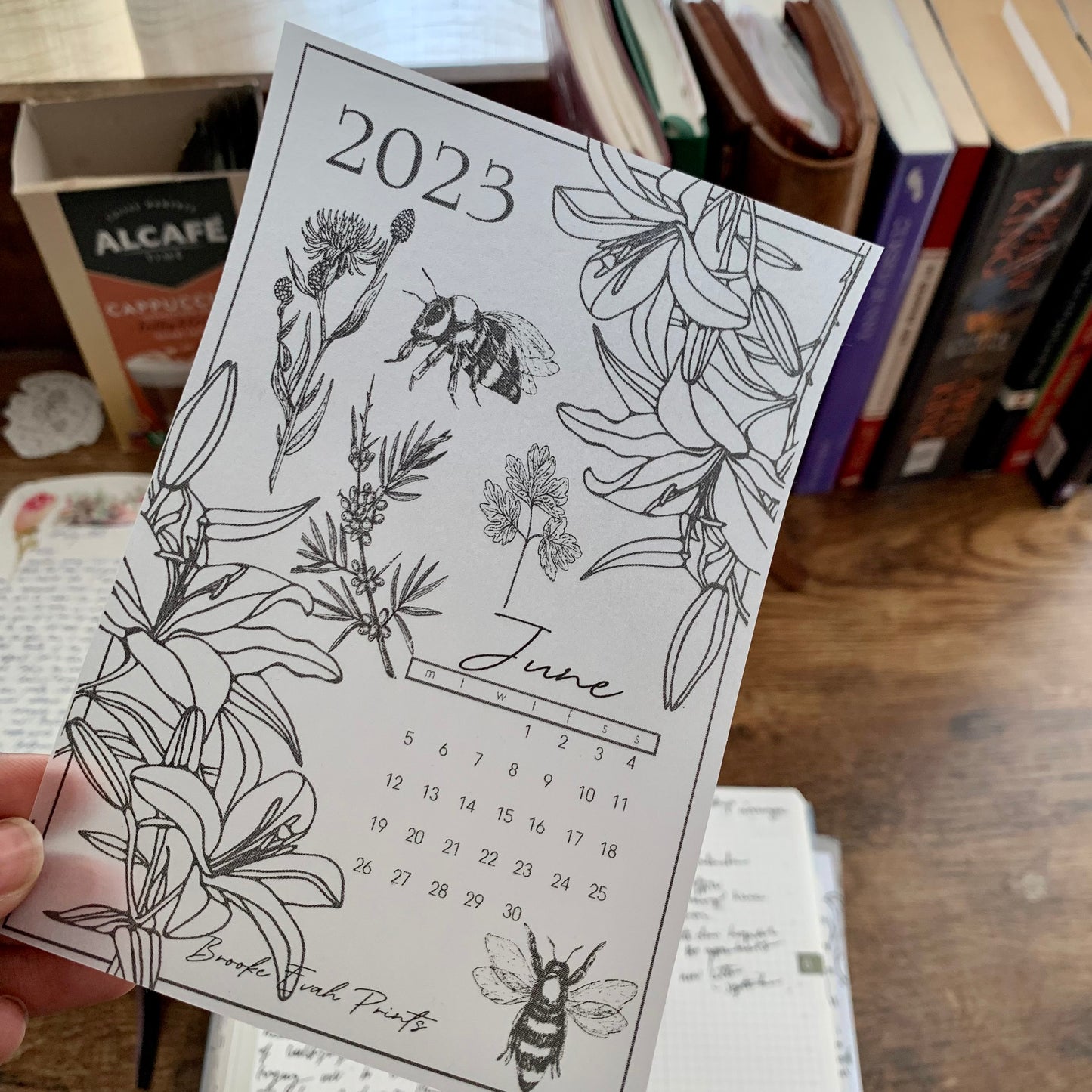 FREE download June 2023 Calendar Card - A6 SIZE