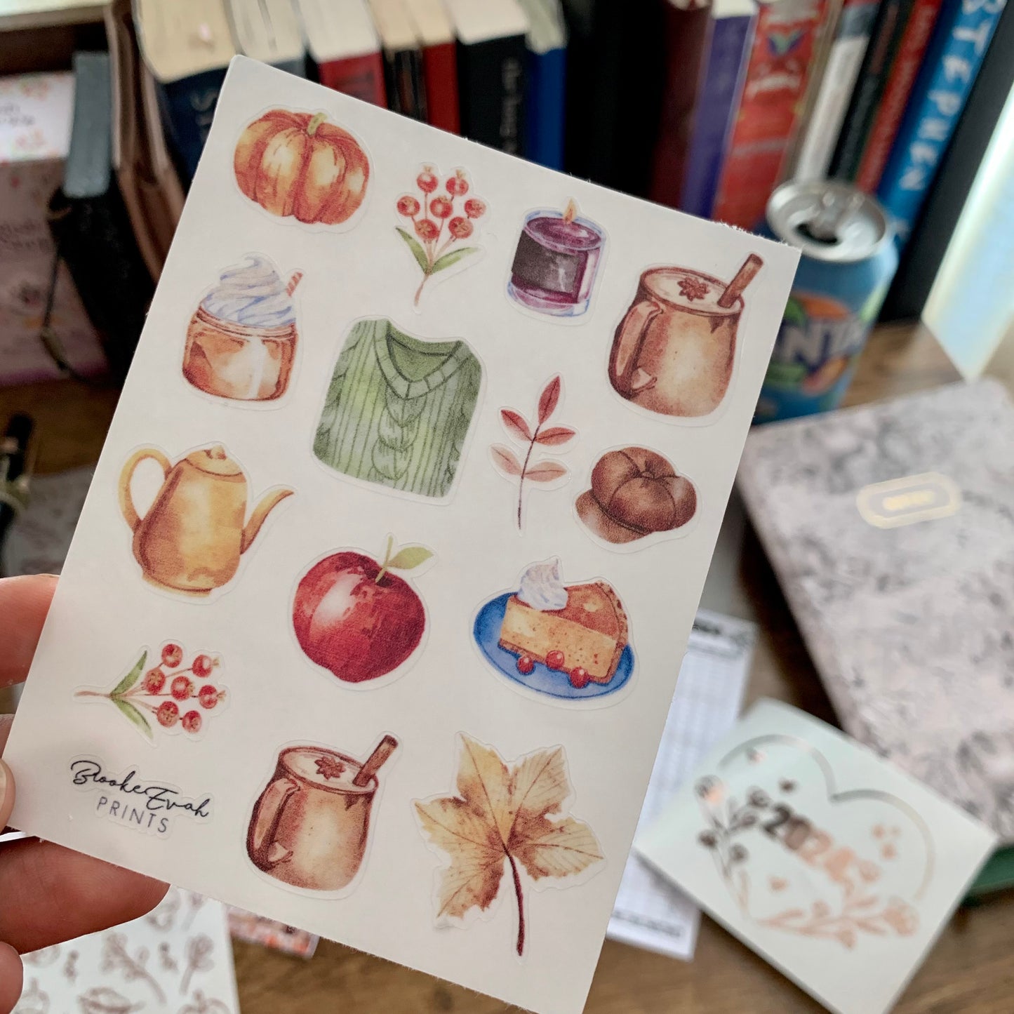 Clear mini cosy autumn elements - Fall inspired - Transparent Stickers