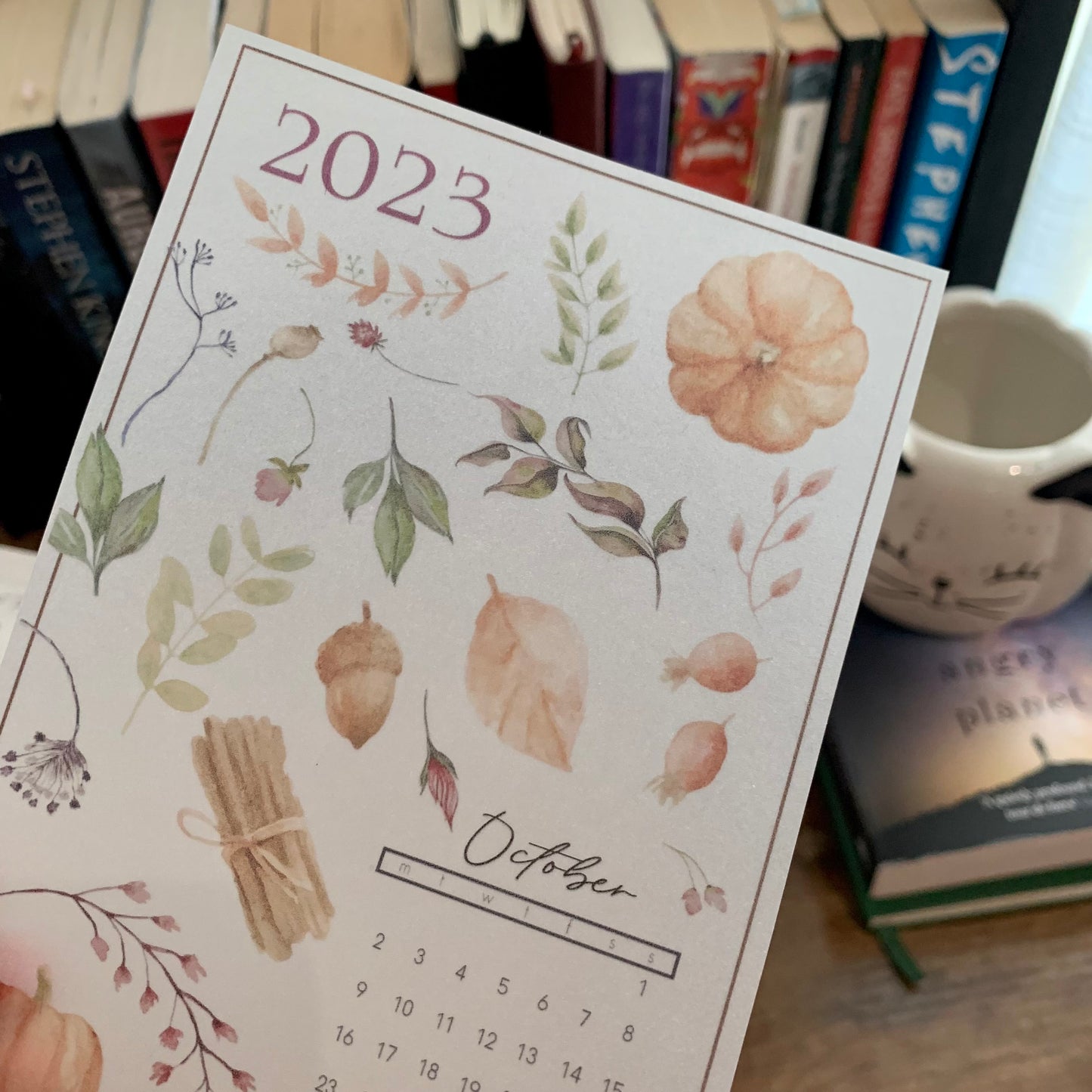 FREE download October 2023 Calendar Card - A6 SIZE