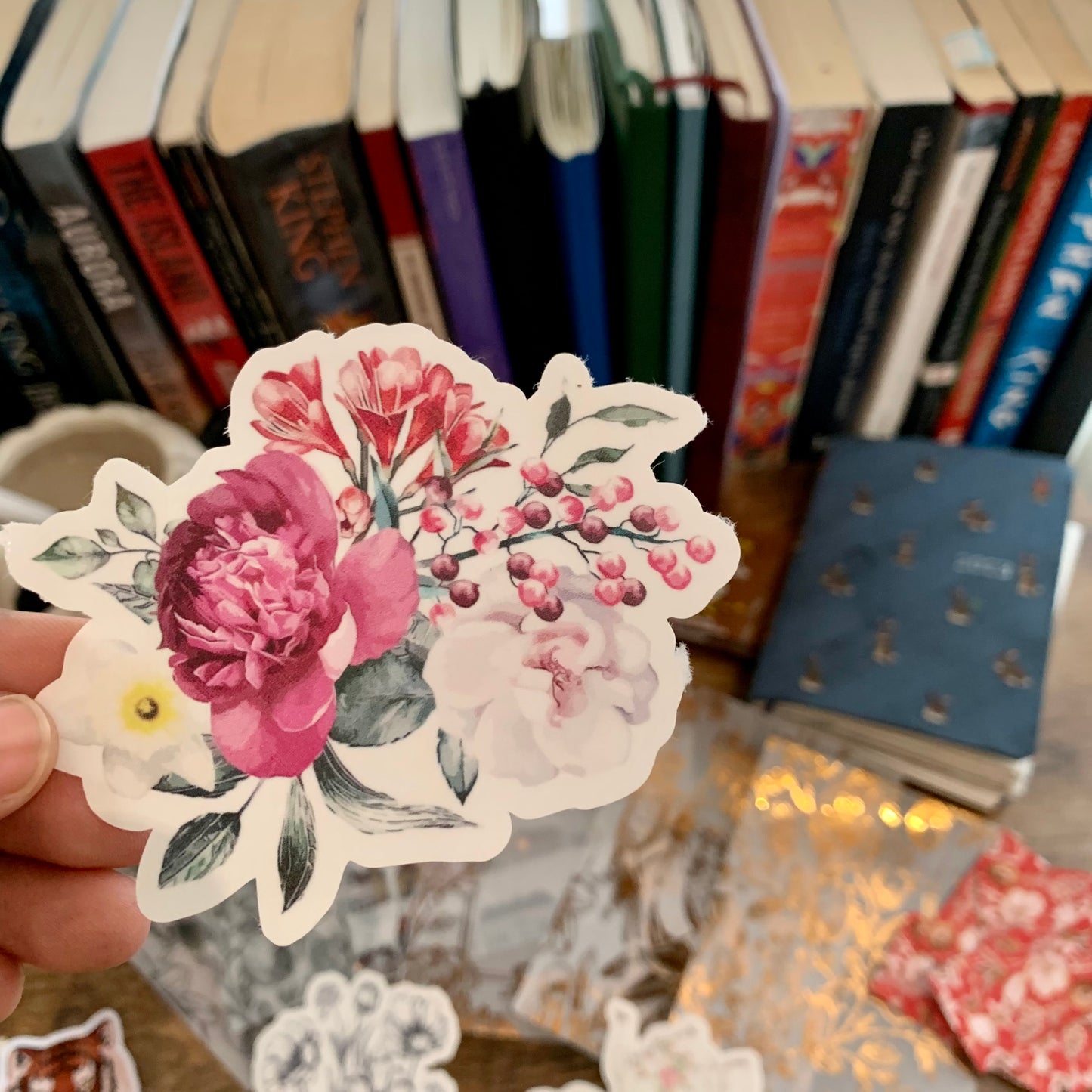 Hand drawn Floral bouquet Water Colour Sticker Flake - Annette