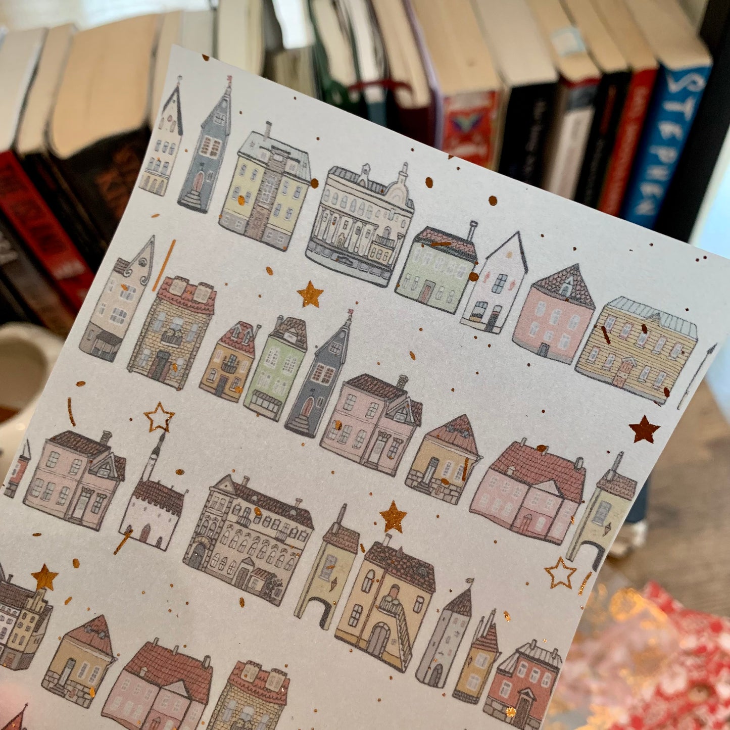 Cute Foiled Hand drawn House Doodles - Vellum Planner Dashboard - Scrapbooking Paper - Petite Houses