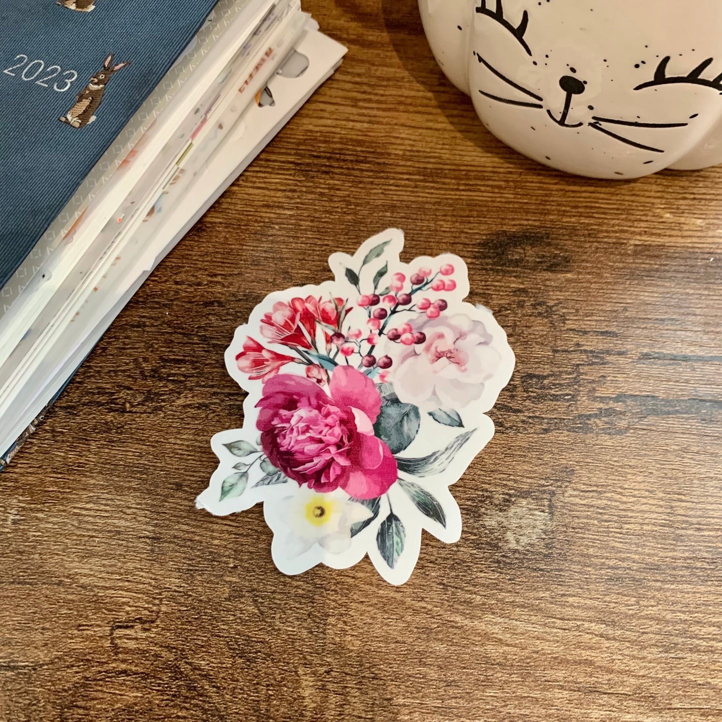 Hand drawn Floral bouquet Water Colour Sticker Flake - Annette