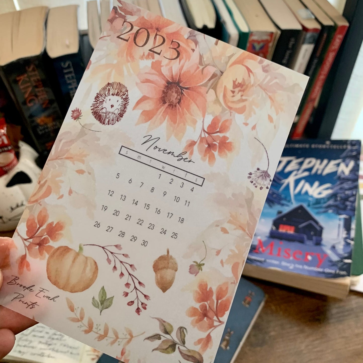 FREE download November 2023 Calendar Card - A6 SIZE