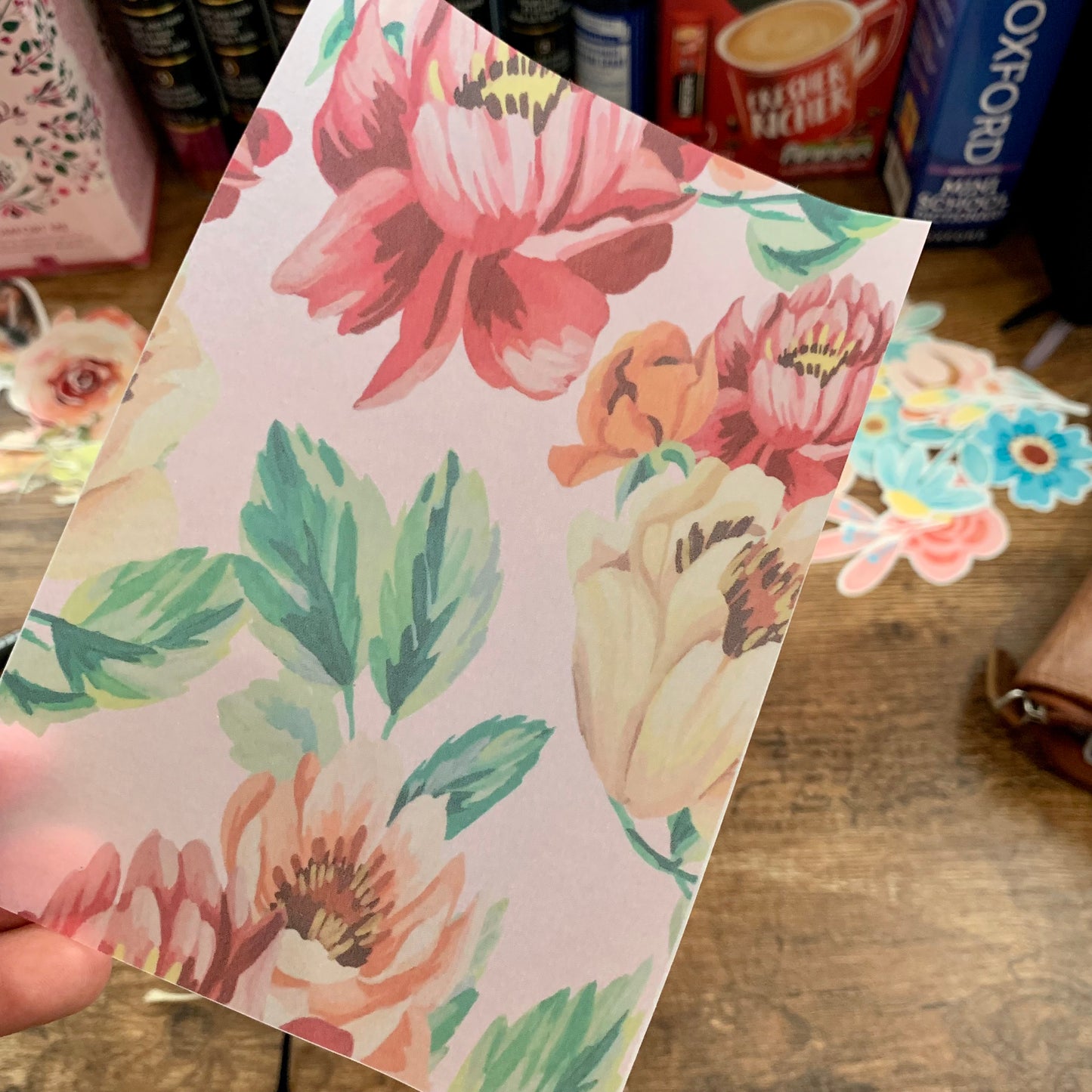 Pink Floral Water color Vellum Planner Dashboard- Feels like Spring Collection