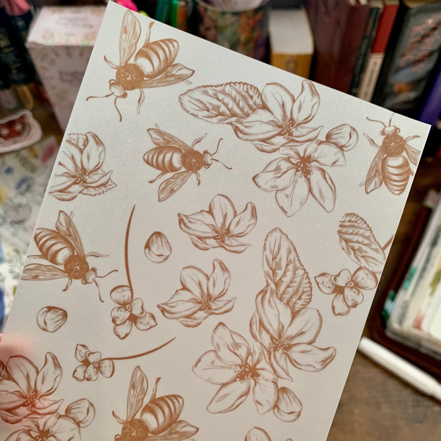 Beautiful Vintage inspired Bee Vellum - Planner Dashboard - Awakening