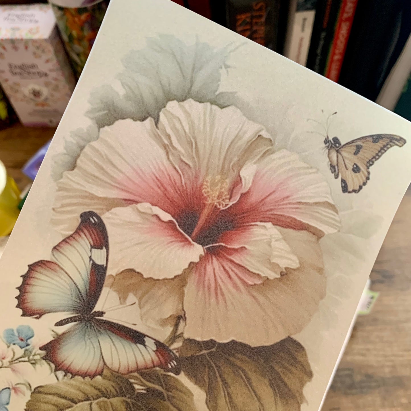 Butterfly and Hibiscus Flower Vellum Planner Dashboard - Nostalgia