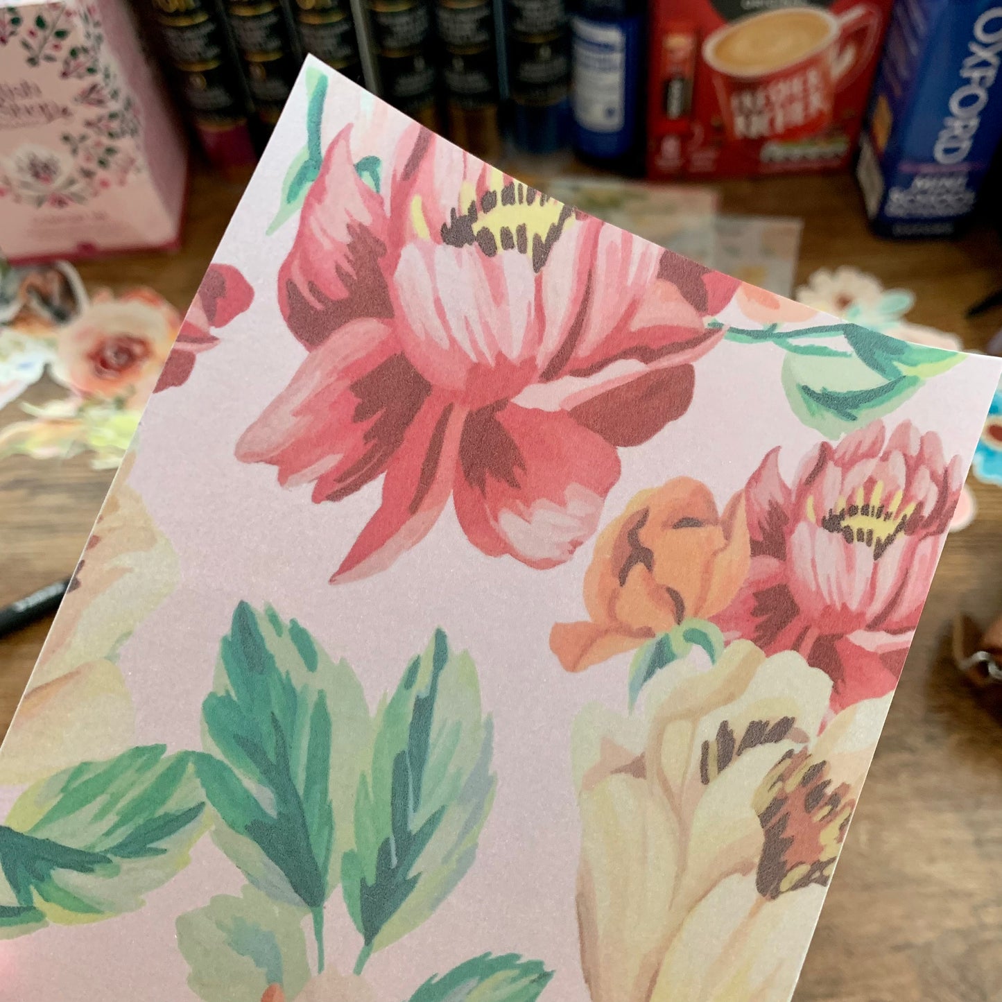 Pink Floral Water color Vellum Planner Dashboard- Feels like Spring Collection