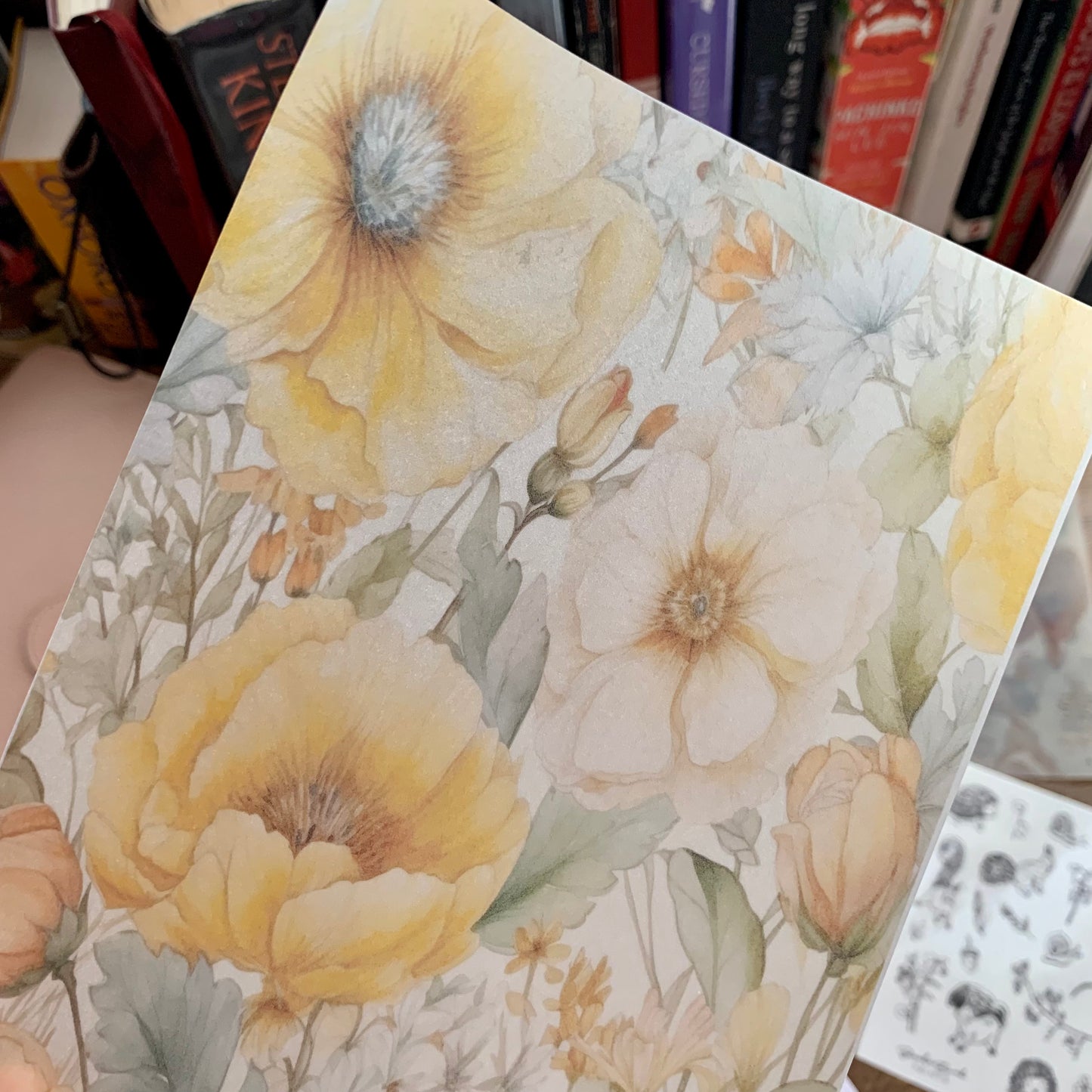 Vintage Burnt Orange Florals Vellum Planner Dashboard - Scrapbooking Paper - Embrace