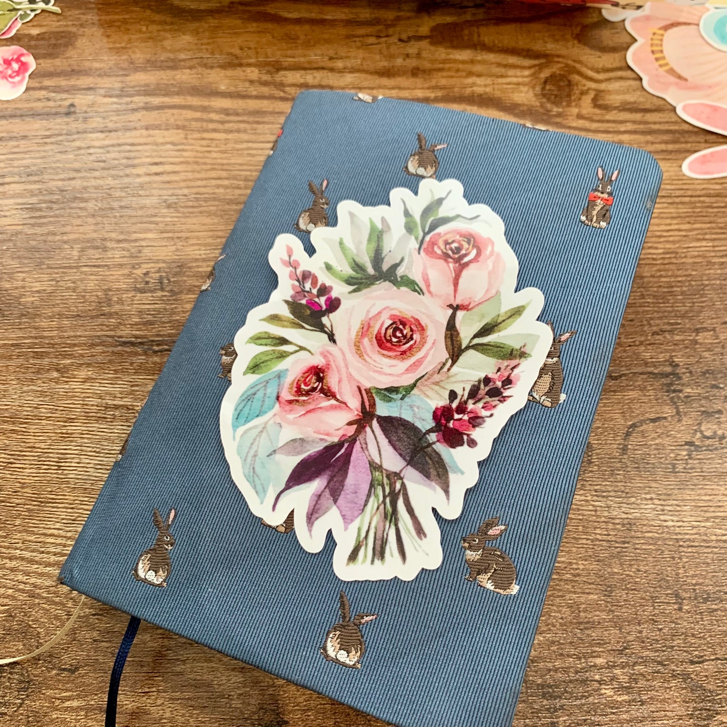 Floral Purple Water color Bouquet Sticker Flake - Sherry