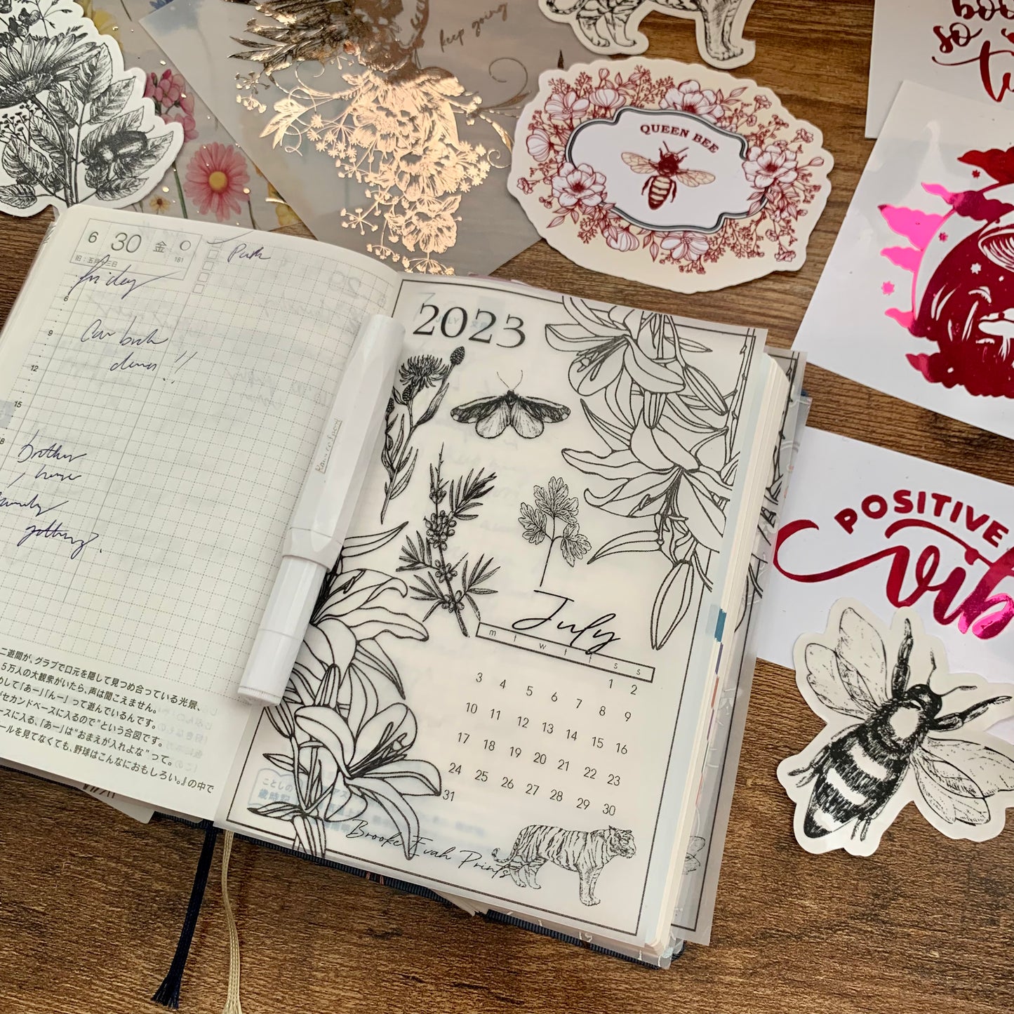 FREE download July 2023 Calendar Card - A6 SIZE