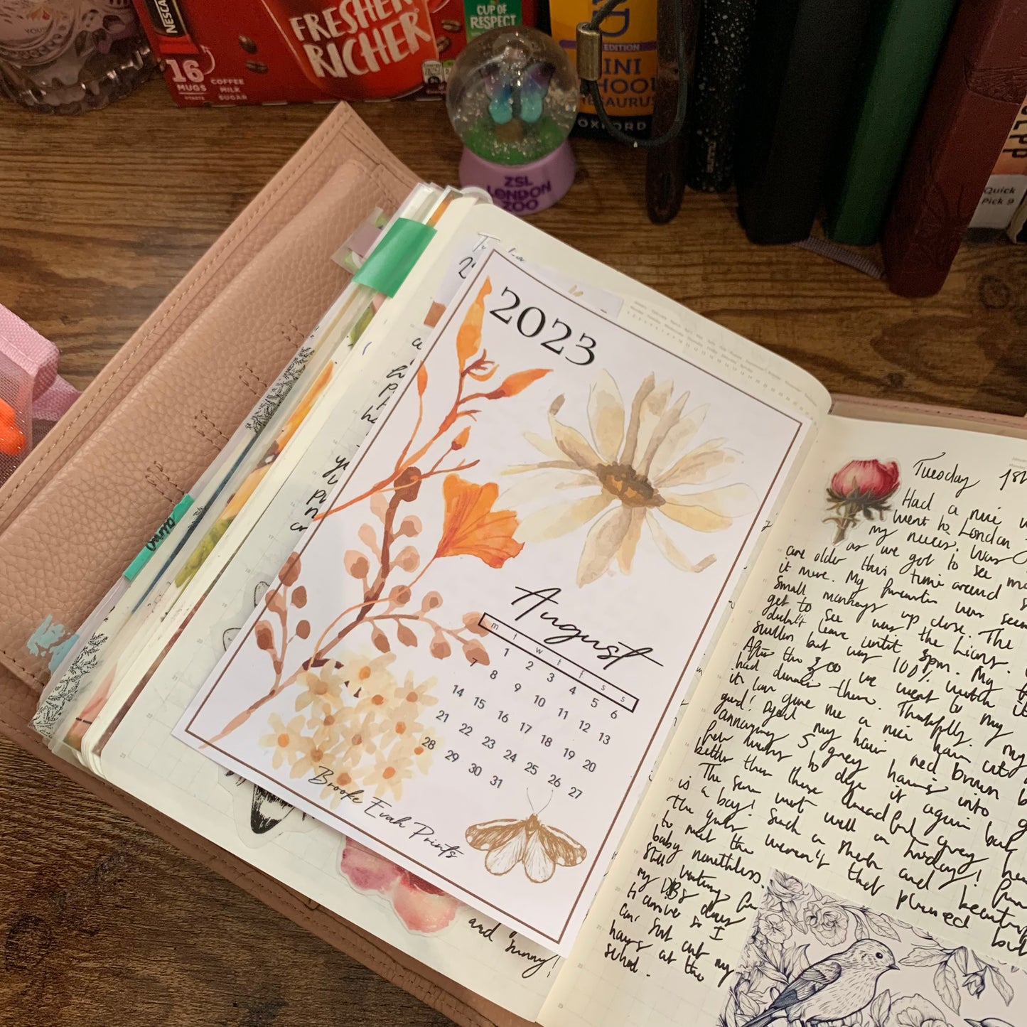 FREE download August 2023 Calendar Card - A6 SIZE