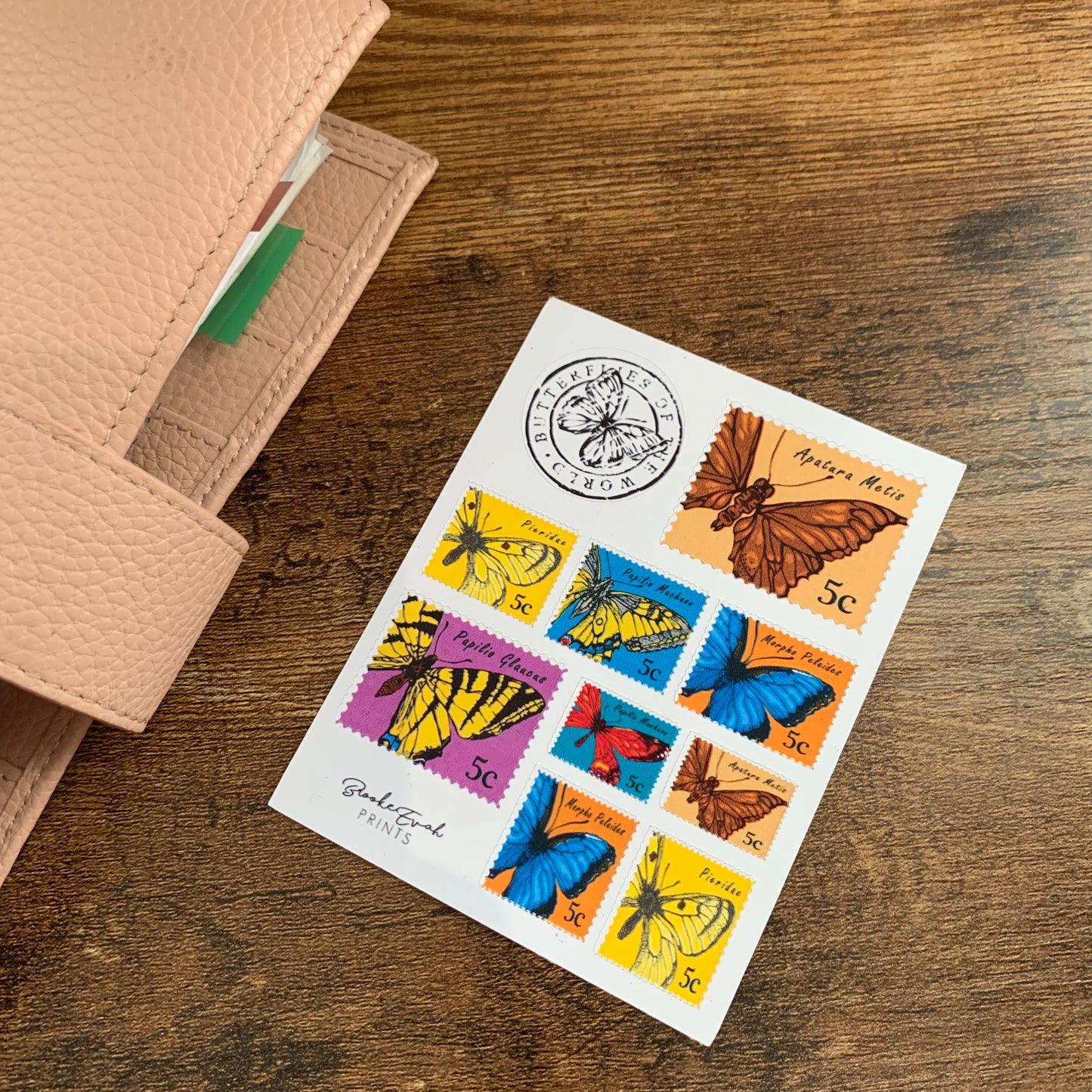 Vintage Hand drawn Butterfly Stamps - Stickers - Scrapbooking 2