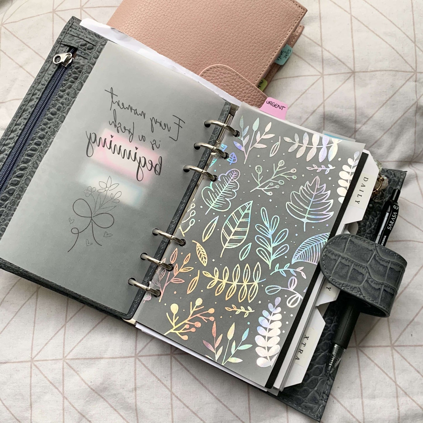 Printed Vellum Planner Dashboard- Autumn Leaves