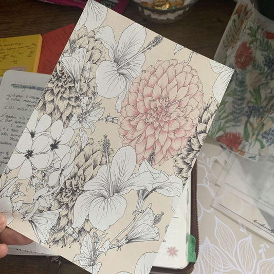 Planner Dashboard Tomoe River Paper - June Blooms v3