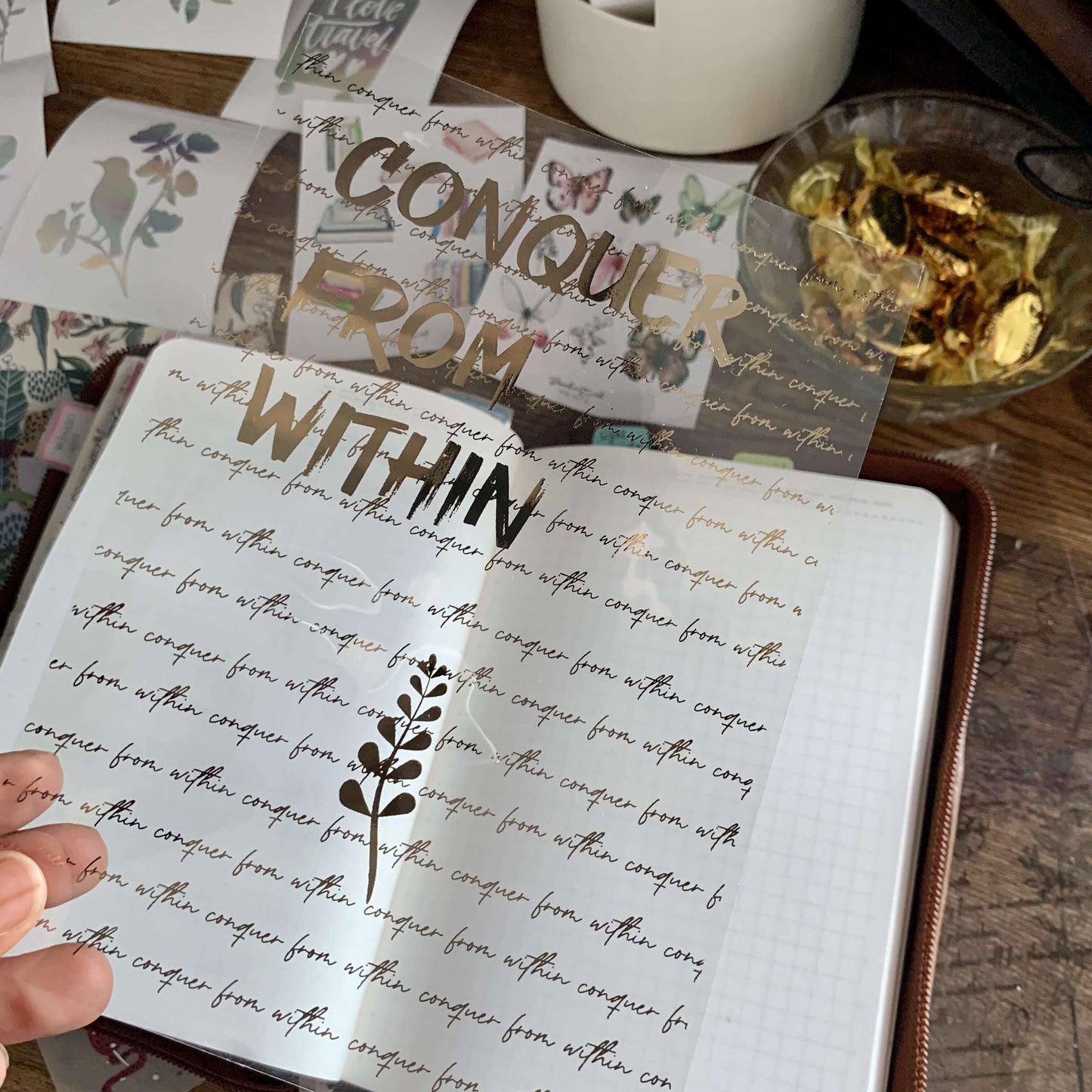 Rose Gold Acetate Planner Dashboard - Conquer From Within