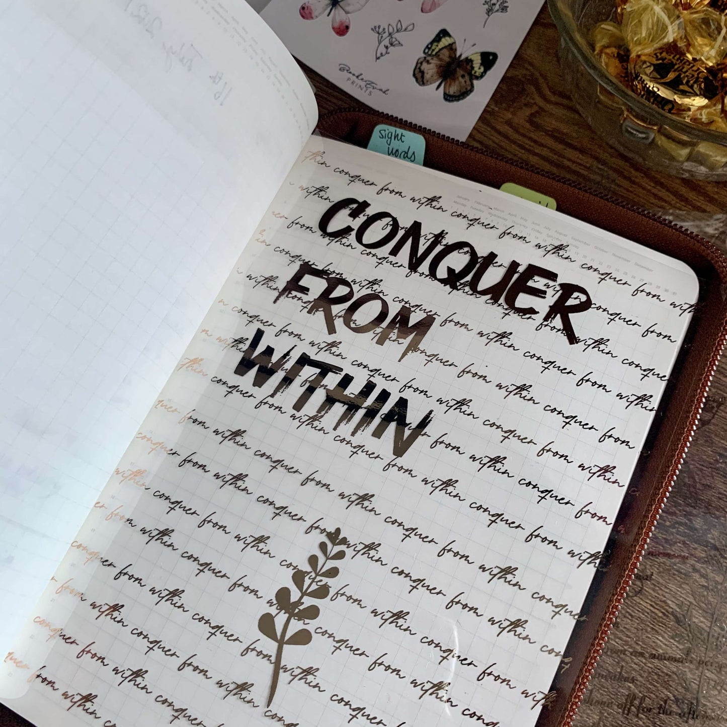Rose Gold Acetate Planner Dashboard - Conquer From Within