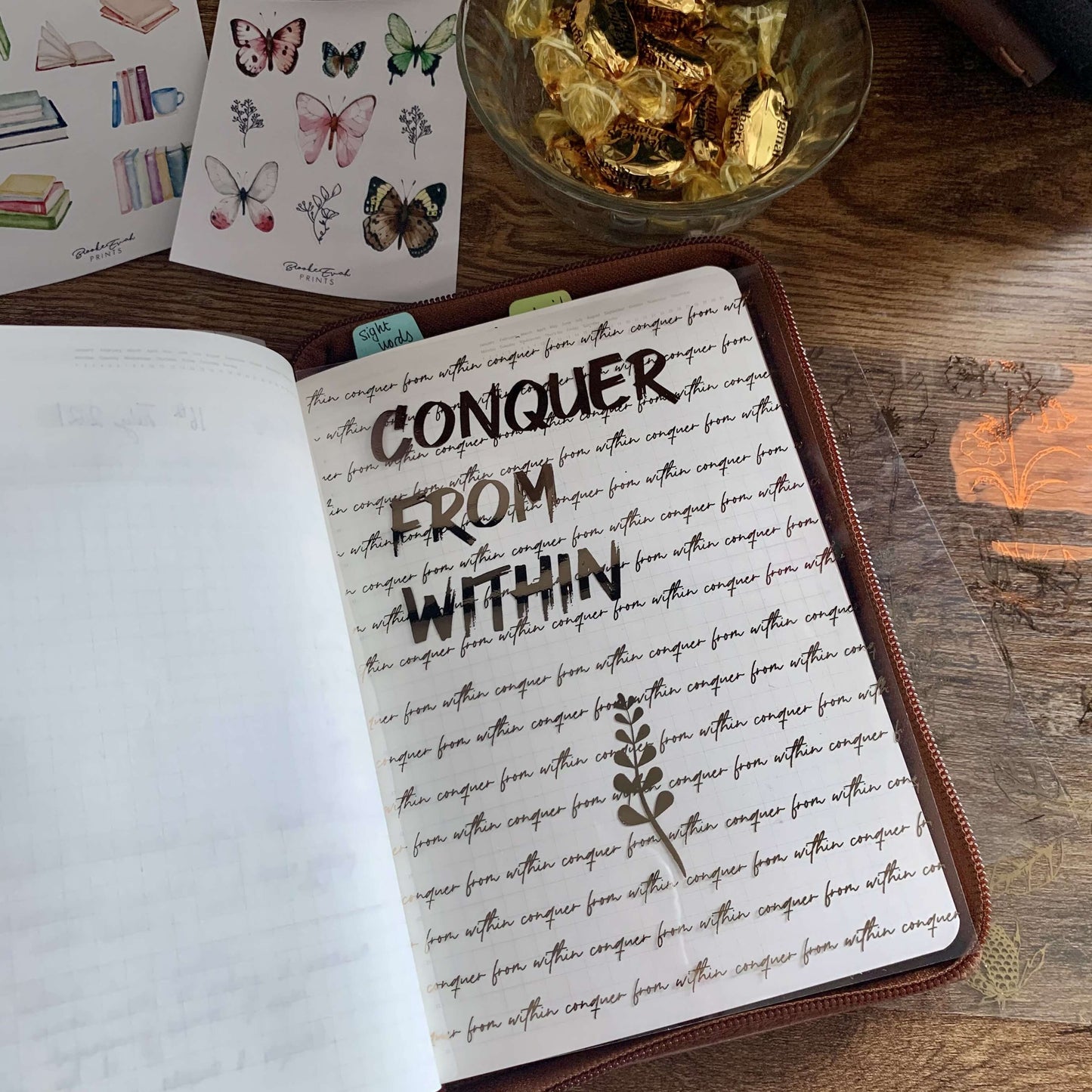 Rose Gold Acetate Planner Dashboard - Conquer From Within