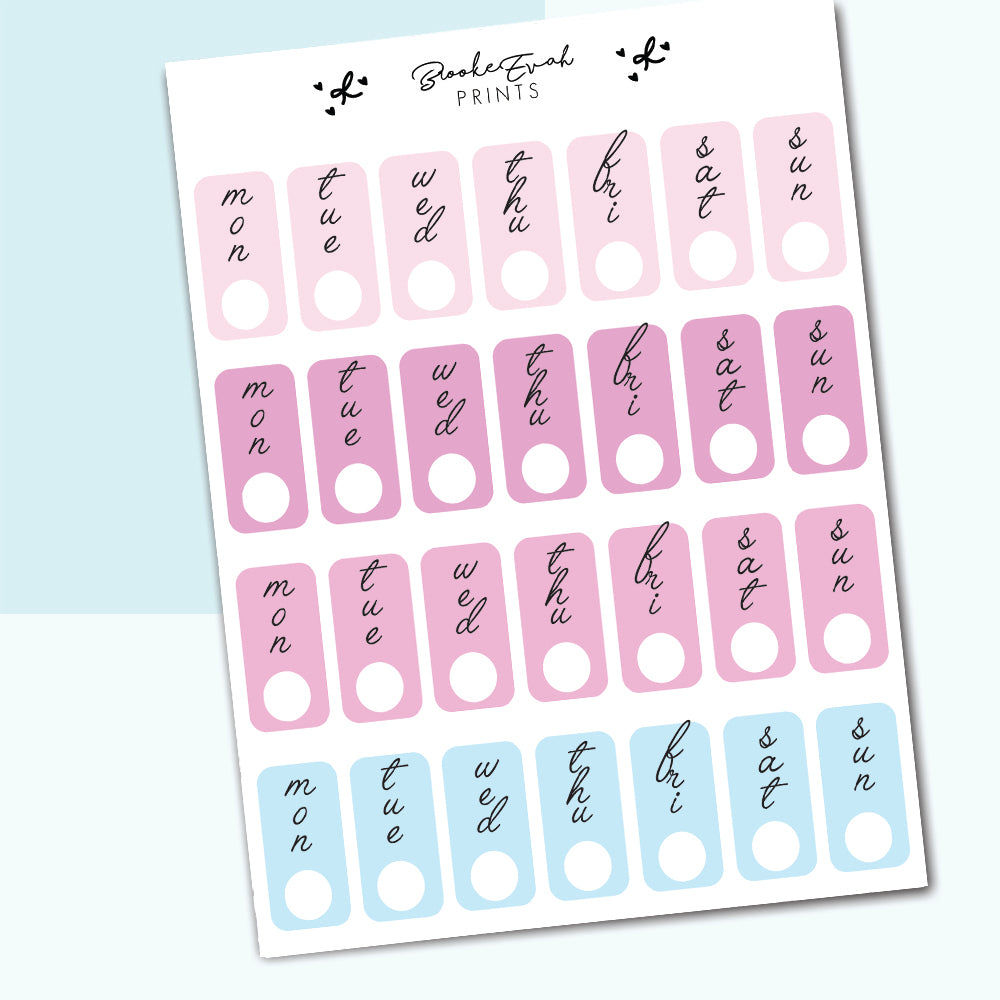 Pastel date covers Hobonichi weeks- H09 - BrookeEvahPrints