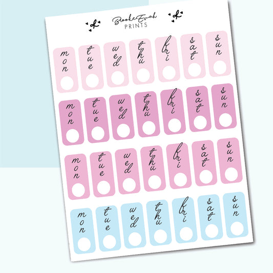Pastel date covers Hobonichi weeks- H09 - BrookeEvahPrints