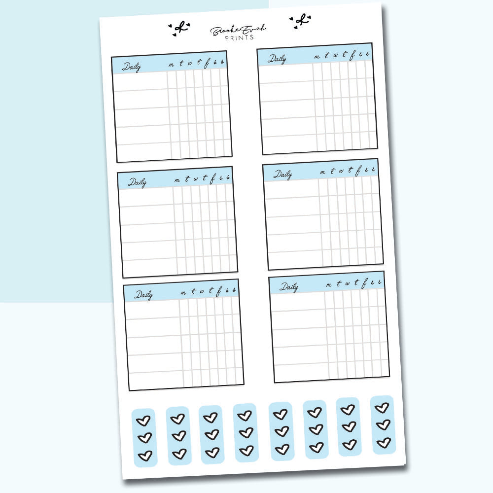 Habit Tracker Boxes - H15 - BrookeEvahPrints