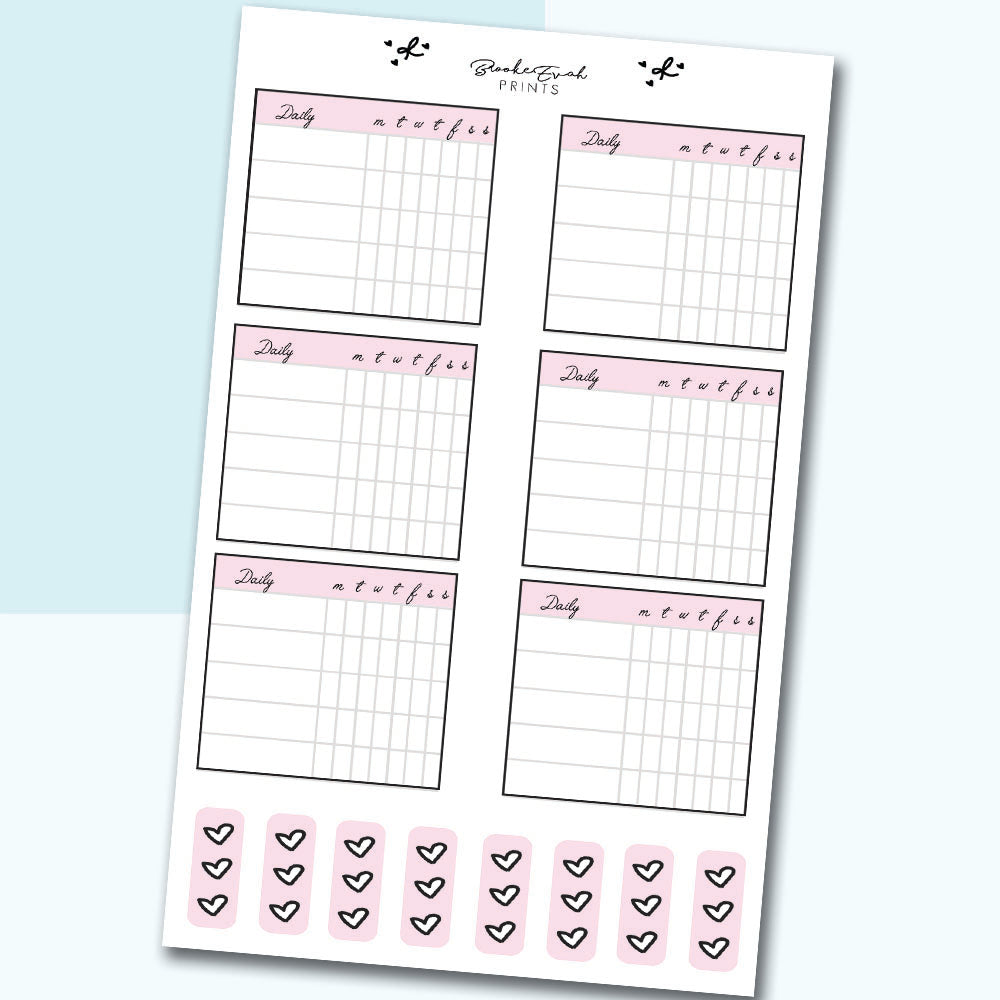 Habit Tracker Boxes - H16 - BrookeEvahPrints