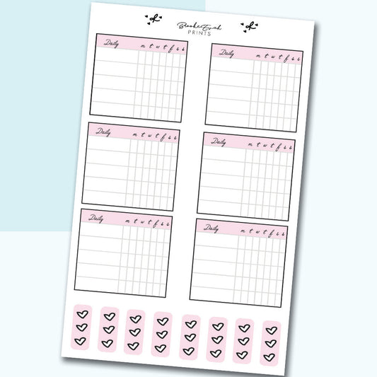Habit Tracker Boxes - H16 - BrookeEvahPrints
