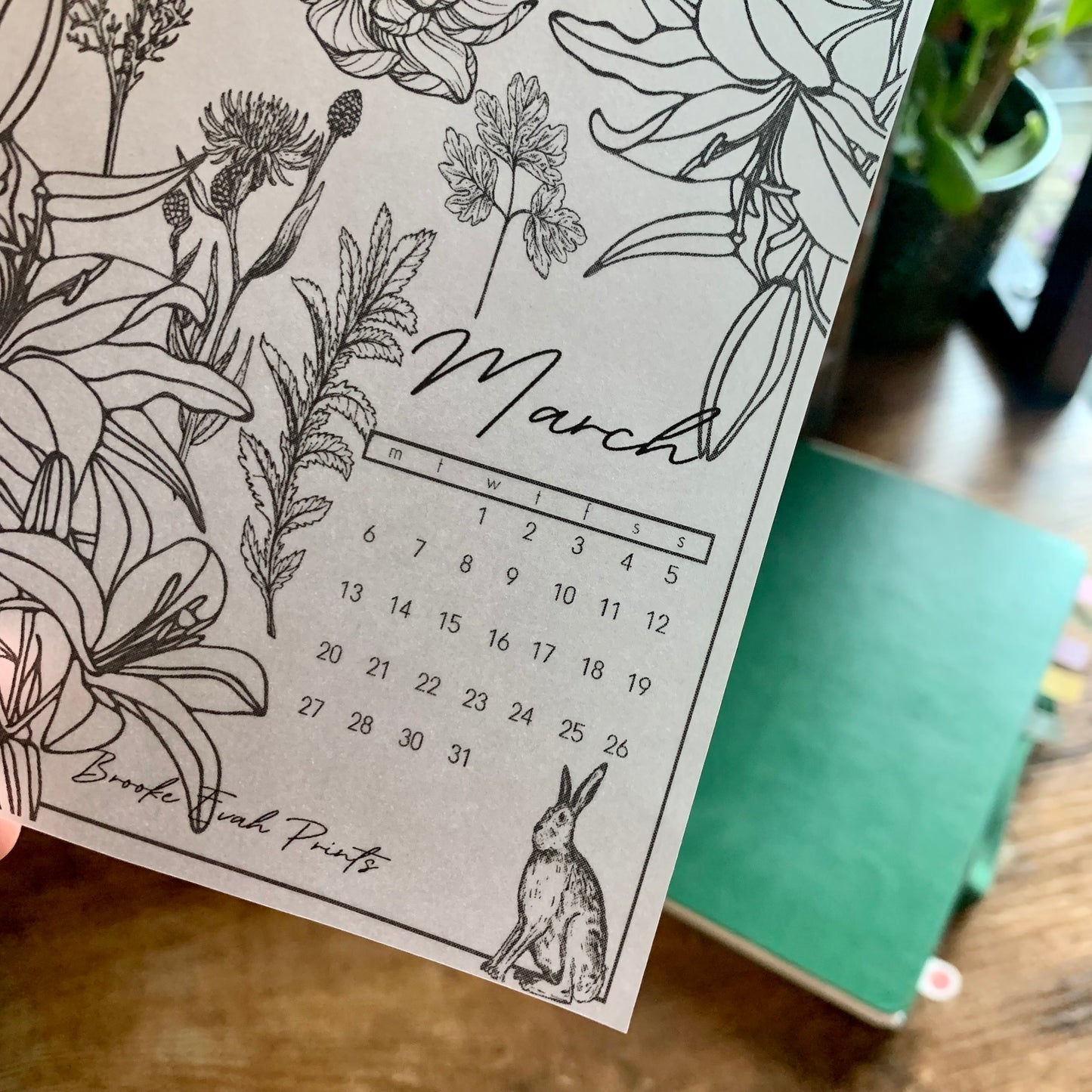FREE download March 2023 Calendar Card - A6 SIZE