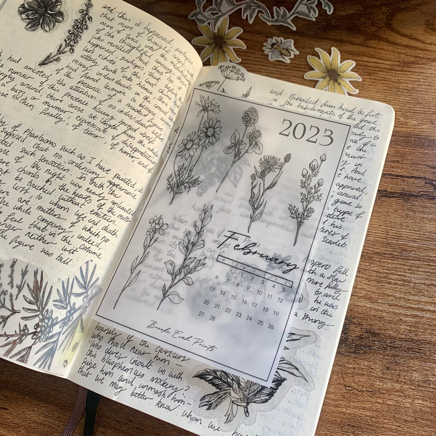 February 2023 Calendar Card - A6 SIZE