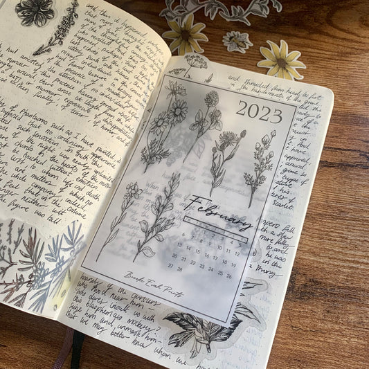February 2023 Calendar Card - A6 SIZE