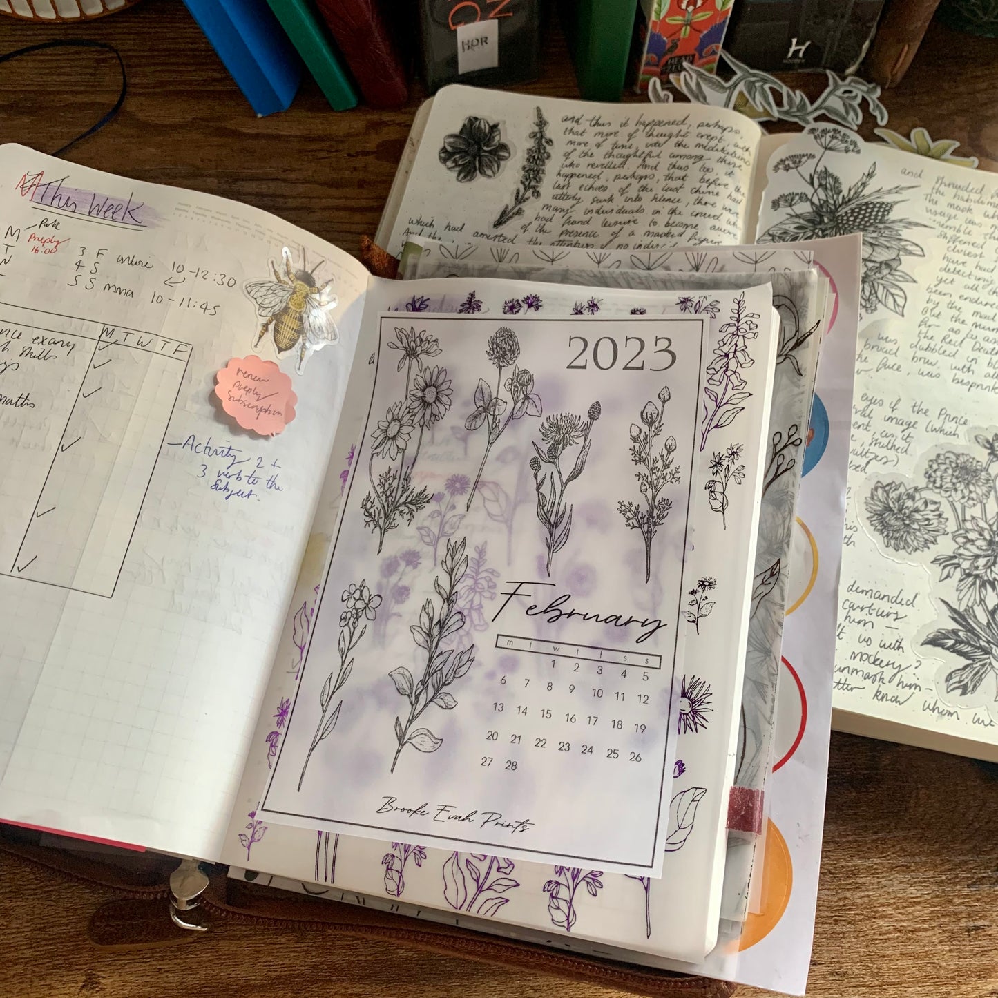 February 2023 Calendar Card - A6 SIZE