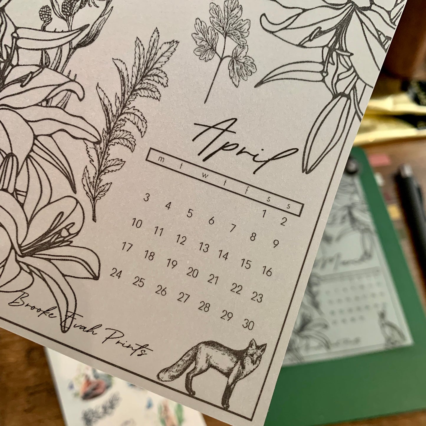 FREE download April 2023 Calendar Card - A6 SIZE